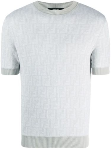 T-shirt à motif Shadow en intarsia - FENDI - Modalova