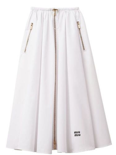Chemise en coton à logo brodé - Miu Miu - Modalova