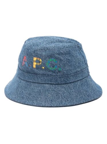 A.P.C. bob à logo imprimé - Bleu - A.P.C. - Modalova