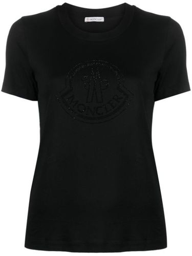 T-shirt en coton à logo orné de cristaux - Moncler - Modalova