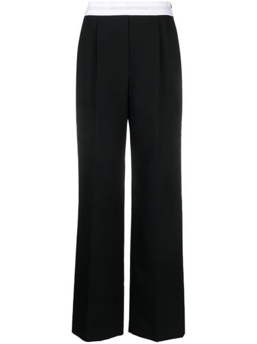 Pantalon droit à taille à logo - Alexander Wang - Modalova