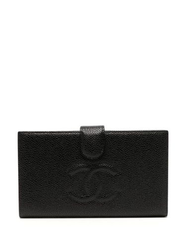 Portefeuille pliant à coutures logo (2003) - CHANEL Pre-Owned - Modalova