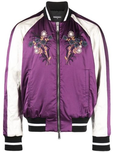 Veste bomber à fleurs brodées - DSQUARED2 - Modalova
