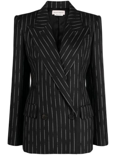 Blazer rayé à boutonnière croisée - Alexander McQueen - Modalova