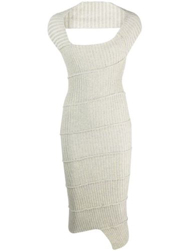 Robe en maille nervurée à design asymétrique - MM6 Maison Margiela - Modalova