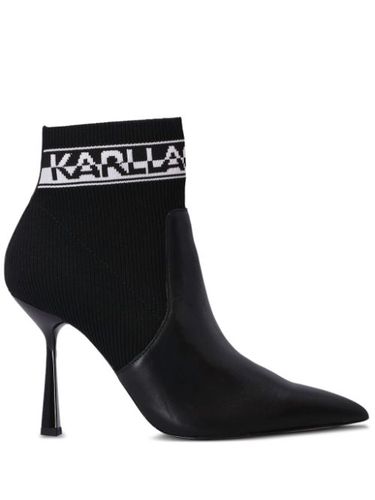 Bottines Pandara 95 mm à logo intasia - Karl Lagerfeld - Modalova