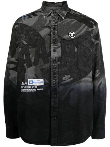 Chemise en coton à patch logo - AAPE BY *A BATHING APE® - Modalova