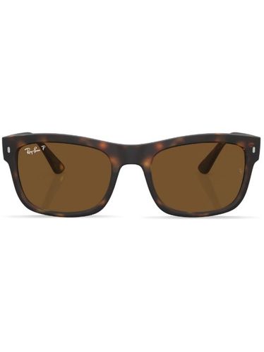 Lunettes de soleil carrées à effet écaille de tortue - Ray-Ban - Modalova