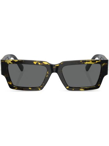 Lunettes de soleil rectangulaire à logo - Versace Eyewear - Modalova