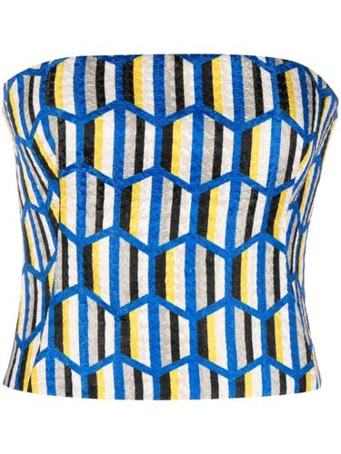Robe-bustier à motif géométrique - Gemy Maalouf - Modalova