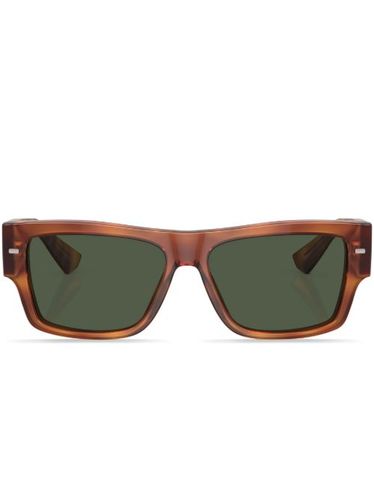 Lunettes de soleil carrée à effet écailles de tortue - Dolce & Gabbana Eyewear - Modalova