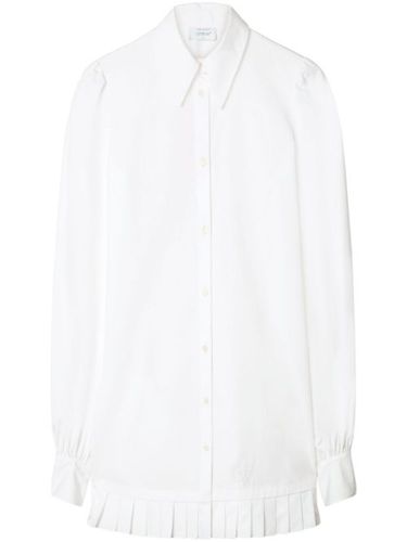 Robe-chemise plissée en popeline - Off-White - Modalova