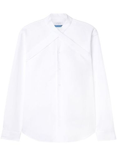 Chemise en coton à col croisé - Off-White - Modalova