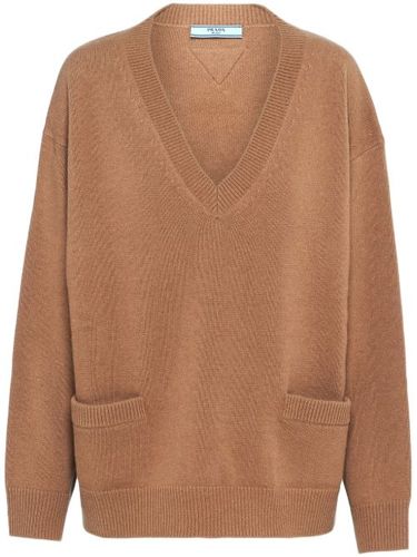 Pull en cachemire à col v - Prada - Modalova