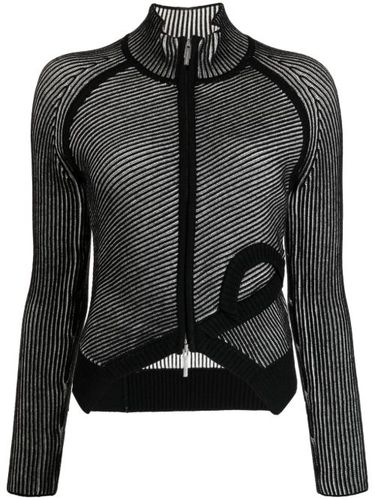 Veste bomber zippée à design bicolore - Feng Chen Wang - Modalova