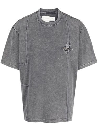 T-shirt en coton à logo brodé - Feng Chen Wang - Modalova