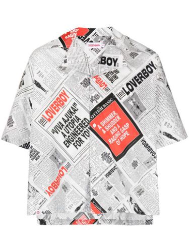 Chemise en coton biologique à imprimé graphique - Charles Jeffrey Loverboy - Modalova