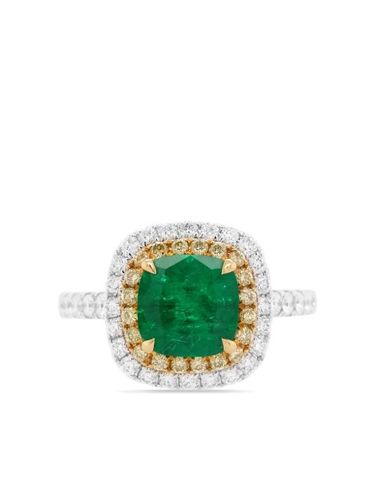 Bague en or blanc 18ct à émeraudes et diamants - HYT Jewelry - Modalova