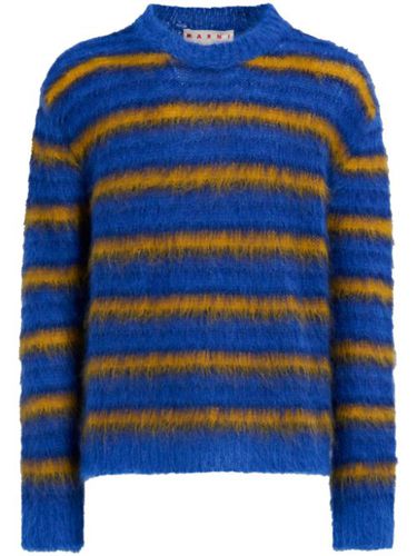 Marni pull rayé à col rond - Bleu - Marni - Modalova