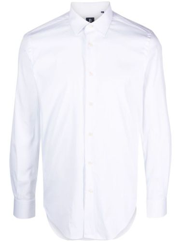 Chemise en coton mélangé à boutonnière - Boggi Milano - Modalova