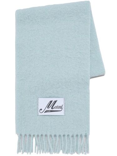 Écharpe en maille à patch logo - Marni - Modalova