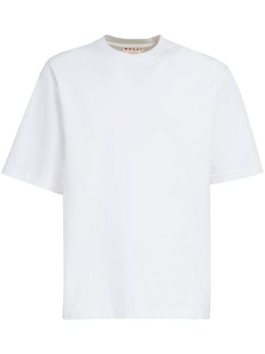 T-shirt en coton à patch logo - Marni - Modalova