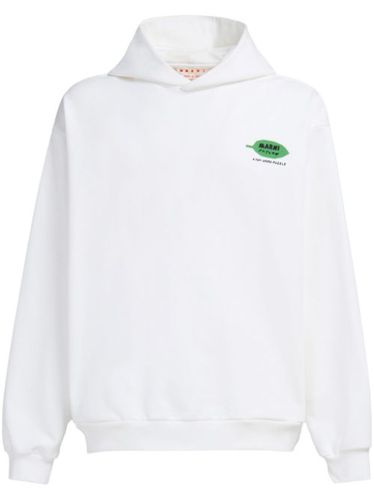 Hoodie en coton à logo imprimé - Marni - Modalova