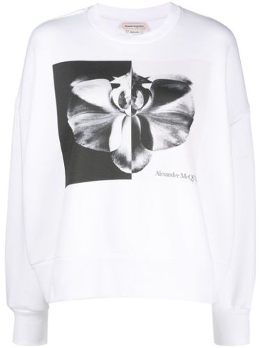 Sweat en coton à fleurs - Alexander McQueen - Modalova