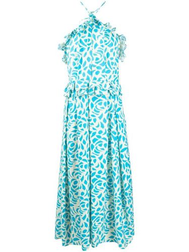 Robe mi-longue en jacquard à dos nu - Bambah - Modalova
