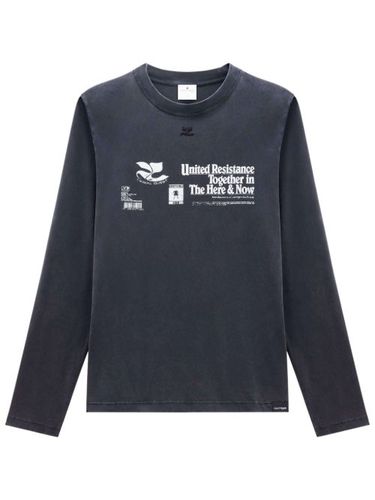 Sweat en coton à logo imprimé - Courrèges - Modalova