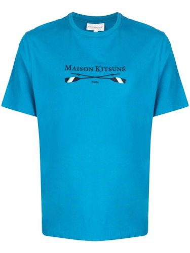 T-shirt en coton à logo brodé - Maison Kitsuné - Modalova