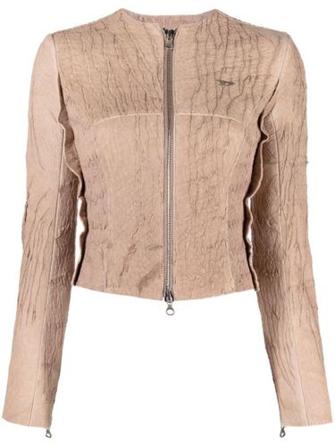 Veste en cuir L-Crack à fermeture zippée - Diesel - Modalova