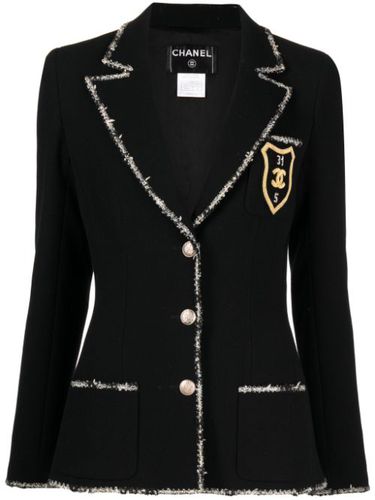 Blazer en laine à logo brodé (2005) - CHANEL Pre-Owned - Modalova