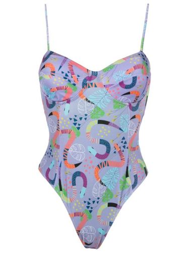 Maillot de bain imprimé à bretelles - Brigitte - Modalova