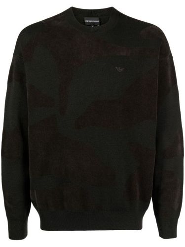 Pull à motif camouflage - Emporio Armani - Modalova