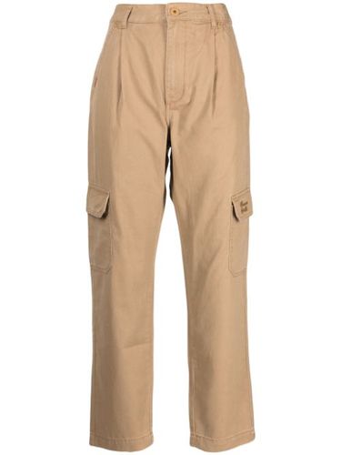 Pantalon cargo à logo brodé - CHOCOOLATE - Modalova