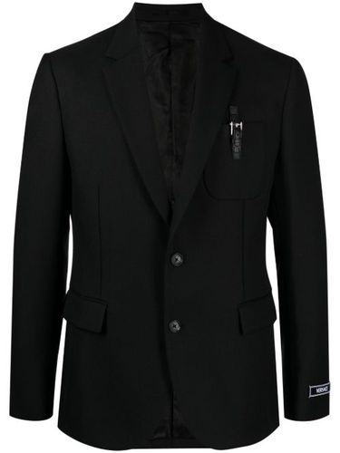 Blazer boutonné à détail de boucle - Versace - Modalova