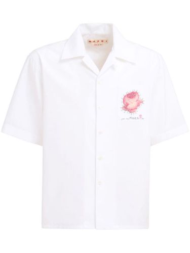 Chemise à fleurs appliquées - Marni - Modalova