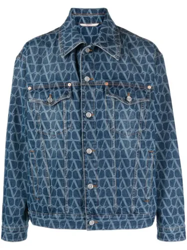 Veste en jean à imprimé Toile Iconographe - Valentino Garavani - Modalova