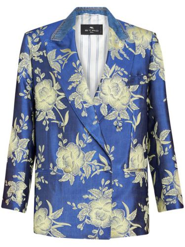 Blazer boutonné à fleurs en jacquard - ETRO - Modalova