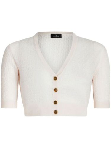 Cardigan crop en laine à boutonnière - ETRO - Modalova