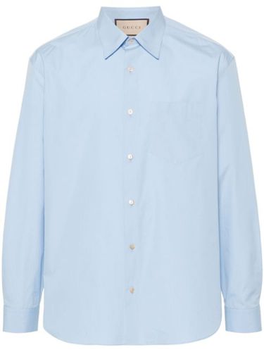 Chemise en popeline à logo brodé - Gucci - Modalova