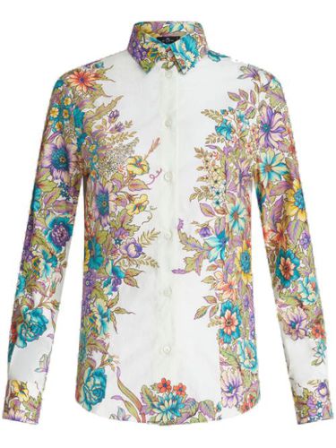 Chemise en coton stretch à fleurs - ETRO - Modalova