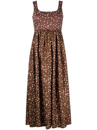 Robe mi-longue en soie à imprimé léopard - Cynthia Rowley - Modalova