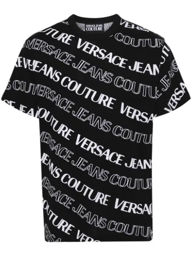 T-shirt en coton à logo imprimé - Versace Jeans Couture - Modalova