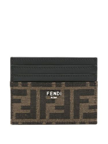 Porte-cartes à logo en jacquard - FENDI - Modalova