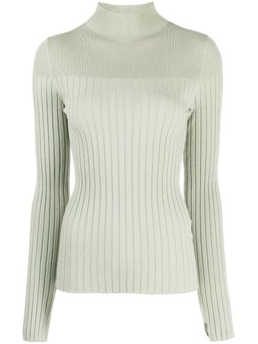 Haut en maille nervurée à manches longues - Calvin Klein - Modalova