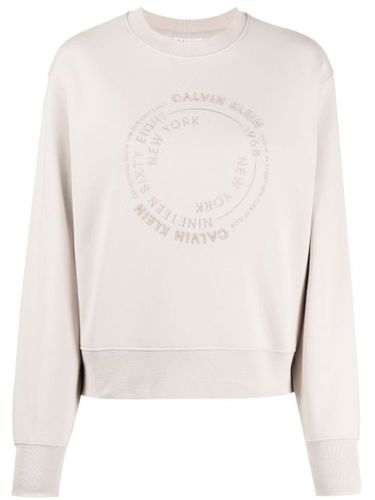 Sweat en coton à logo brodé - Calvin Klein - Modalova