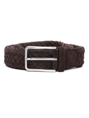 Ceinture en daim à design tressé - Canali - Modalova