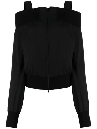 Off-shoulder zip-up wool jacket - Yohji Yamamoto - Modalova